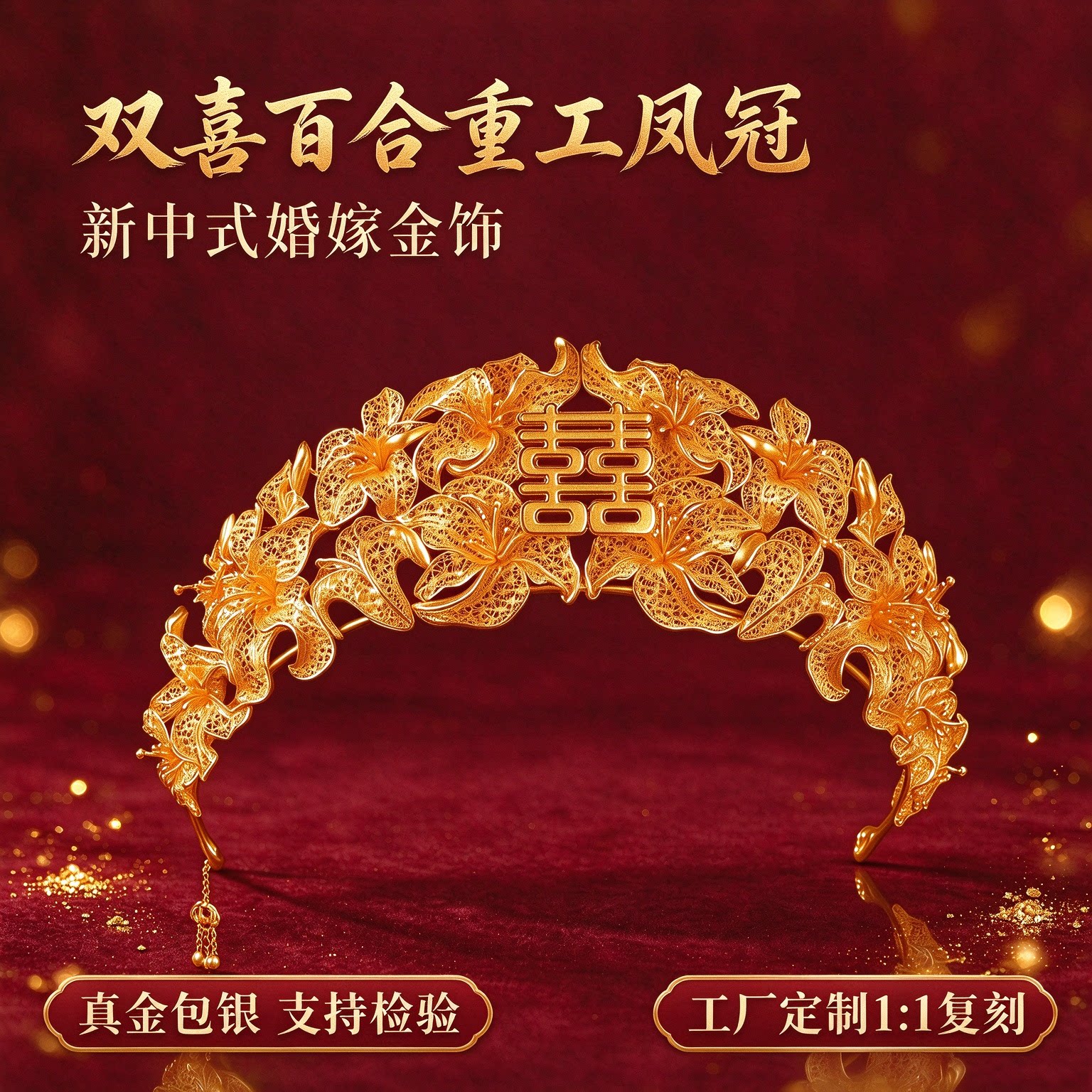 金包银中式婚庆皇冠复古高级感