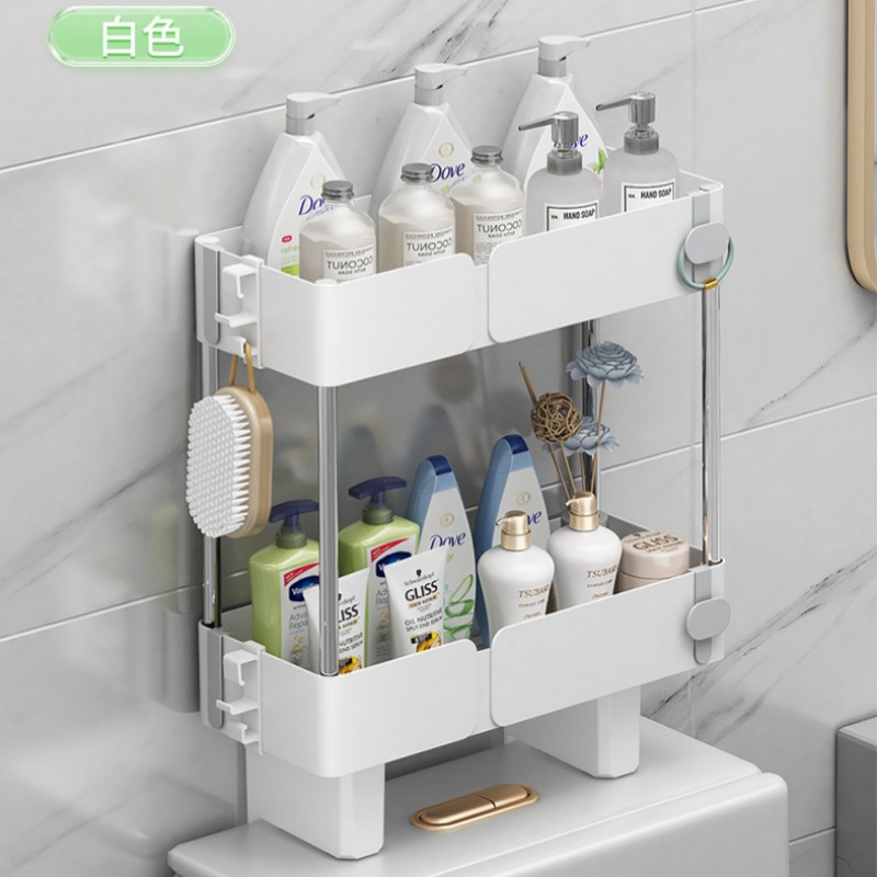 马桶置物架水箱上架子厕所免打孔浴室坐便器家用卫生间收纳架盆架