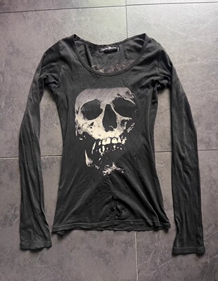 hedi暗黑歇斯底里hysteric glamour风格草莓骷髅头长袖男女上衣