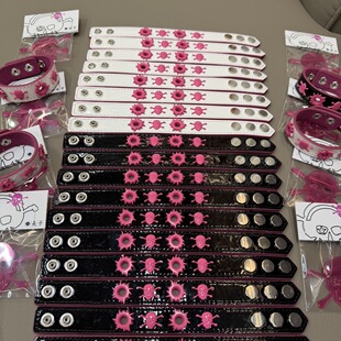 罗曼凯瑟Shabby Club联名系列手环粉色骷髅军团手环 亚文化饰品