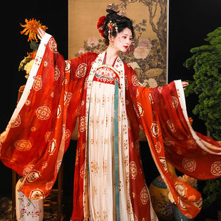 成人汉服复原款唐制齐胸大袖衫半壁上襦刺绣汉服春秋唐制汉服仙