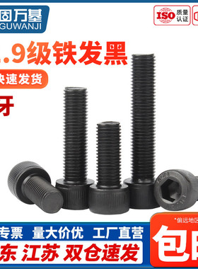 12.9级高强度细牙杯头内六角螺丝 幼牙螺钉圆柱头螺栓M6M8M10-M20