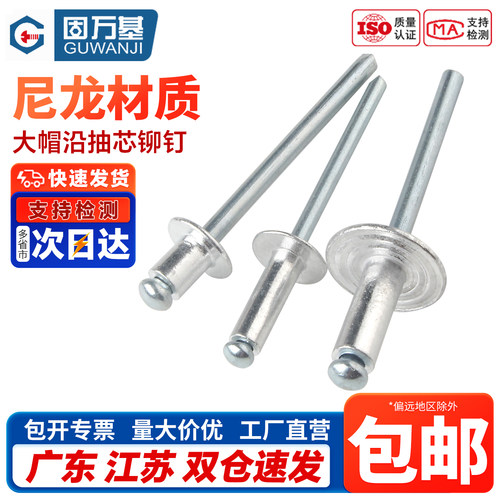 【免费开专票】大扁头抽芯铝铆钉