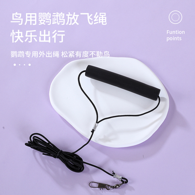 鹦鹉放飞绳牵引绳鸟轻质脚链脚环虎皮牡丹玄凤鹦鹉飞行外出遛鸟绳