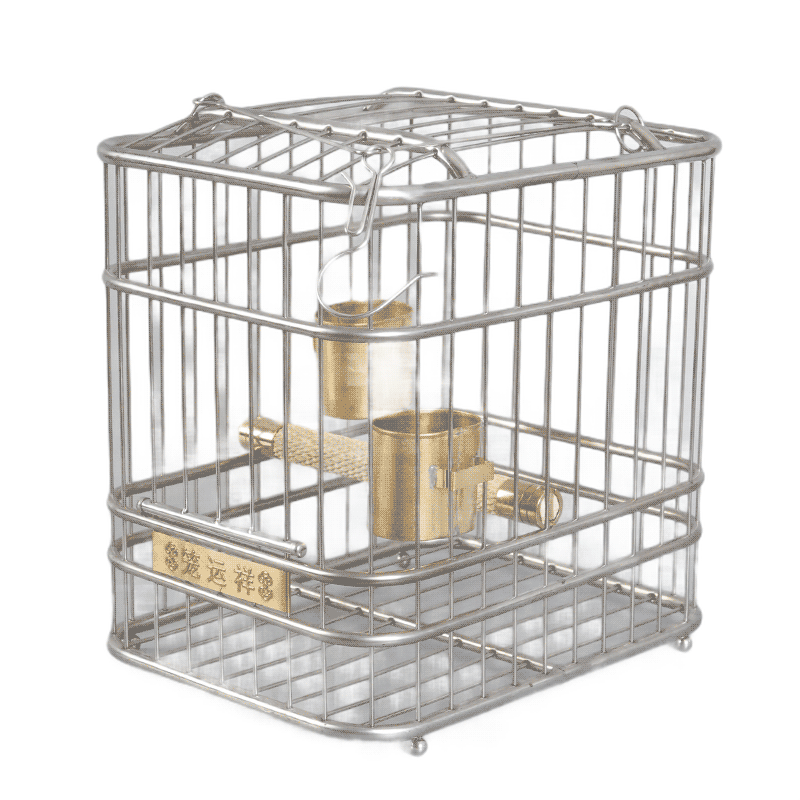 大号不锈钢鸟笼蜡嘴笼精致方型鸟笼/铜嘴笼/蜡嘴笼/梧桐鸟笼