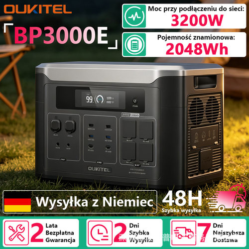 OUKITEL BP3000E 户外储能电源 3200W 2048Wh 海外仓一件代发