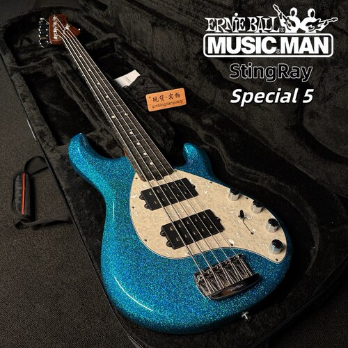 Music Man StingRay Special 5弦电贝斯Bass闪光蓝MM贝斯