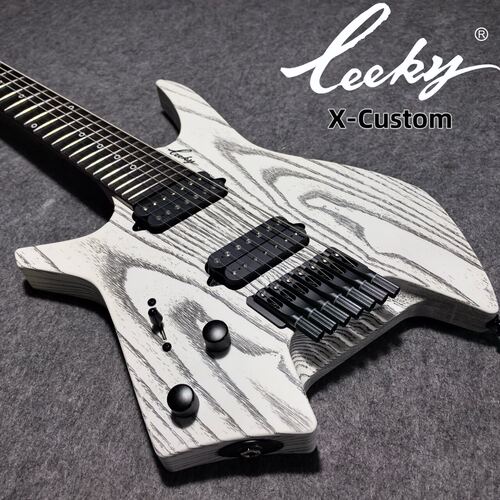 Leeky X-Custom定制七弦无头反手左手7弦电吉他