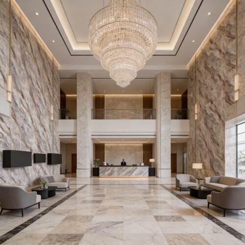 棕色奢石地砖600*1200瓷砖别墅酒店大厅KTV定制地板砖750*1500