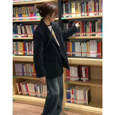 黑色西装外套女2025春秋