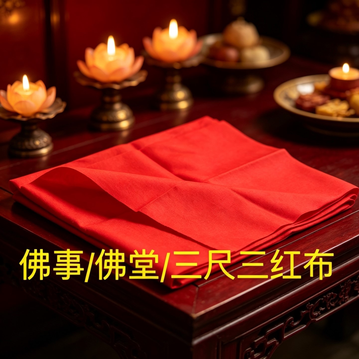 红布布料三尺三块揭牌仪式纯棉开工上梁大吉三尺3尺菩萨三红佛事