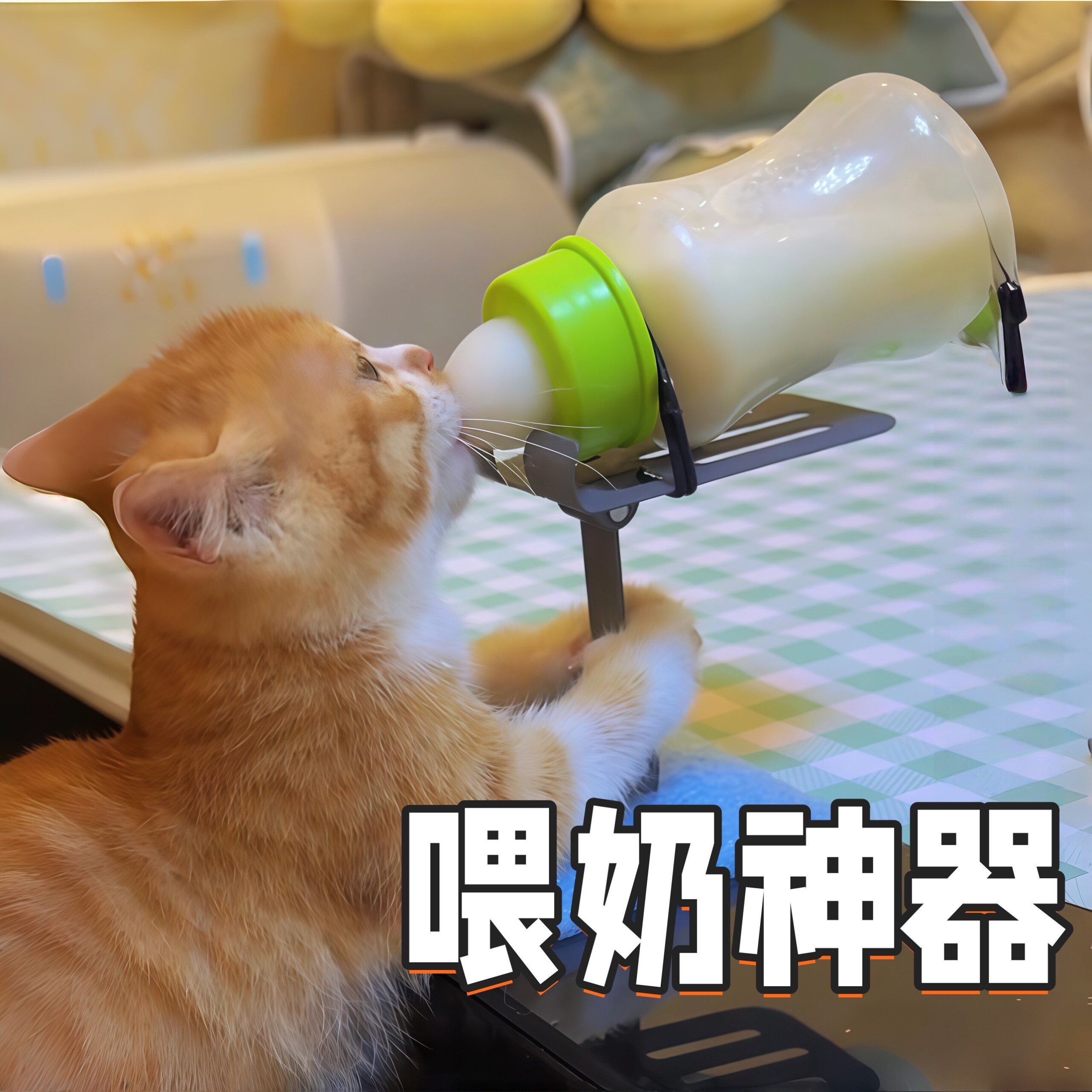 【幼猫喂奶神器】猫咪奶瓶家用便携式奶嘴新生小奶猫喝奶省力支架