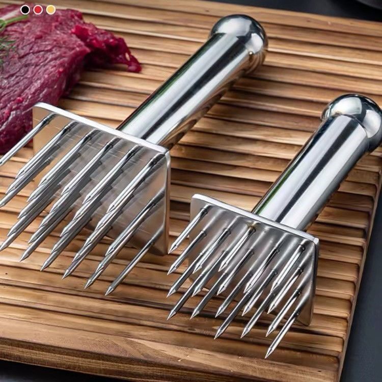 不锈钢扎肉针猪皮插针猪皮工具松肉器扣肉针烧肉插卤肉扎孔器商用