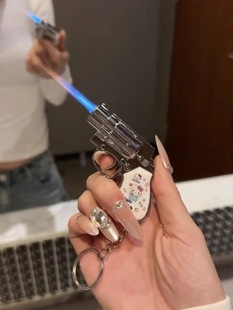 高颜值创意个性可爱枪打火机防风充气手枪库洛米草莓熊卡通送男友