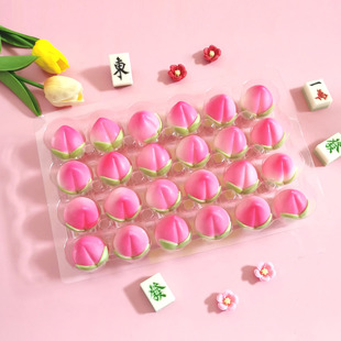 巧克力立体带叶寿桃祝寿好佳品蛋糕装饰品可食用代可可脂