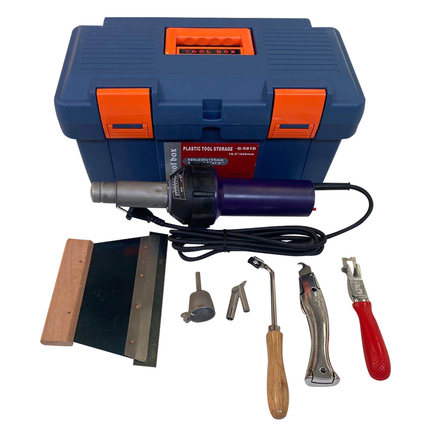 热风塑料焊枪pvc地胶地板胶多件套工具钢尺大功率焊接枪焊机1600w