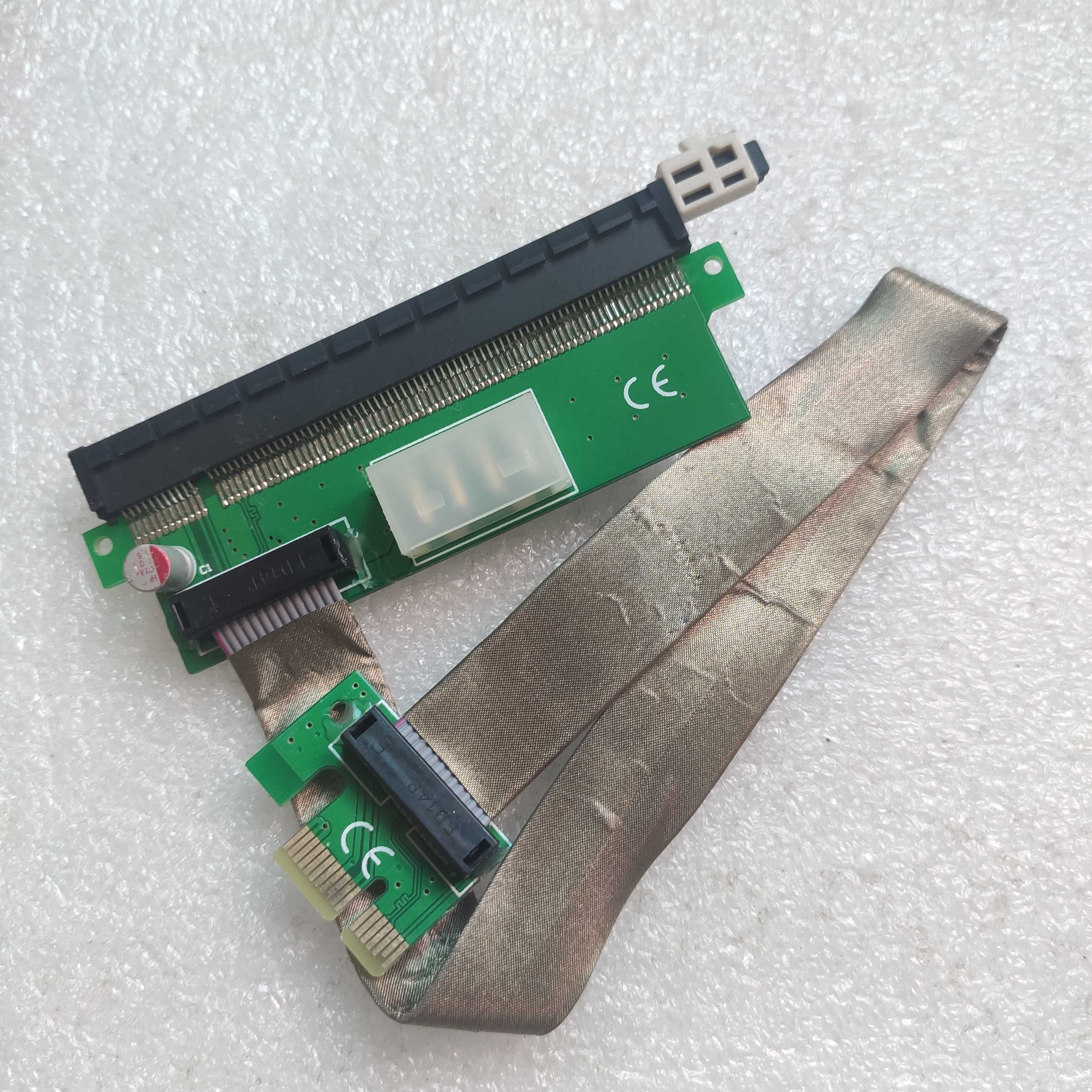 PCI-E 1X转16X延长线 PCIe转PCI转接卡 扩展卡 显卡延长转接线