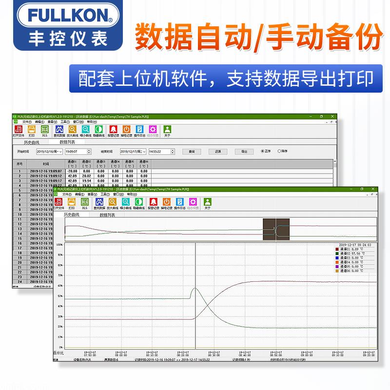 丰控彩色触屏无纸记录仪