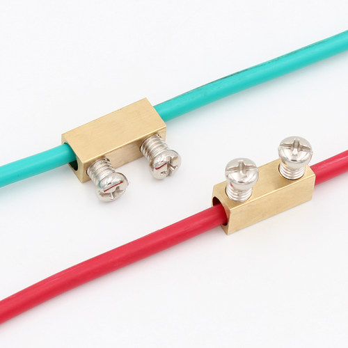 接线端子纯铜端子铜铝连接器螺丝固定型接线端子大电流小铜条6只