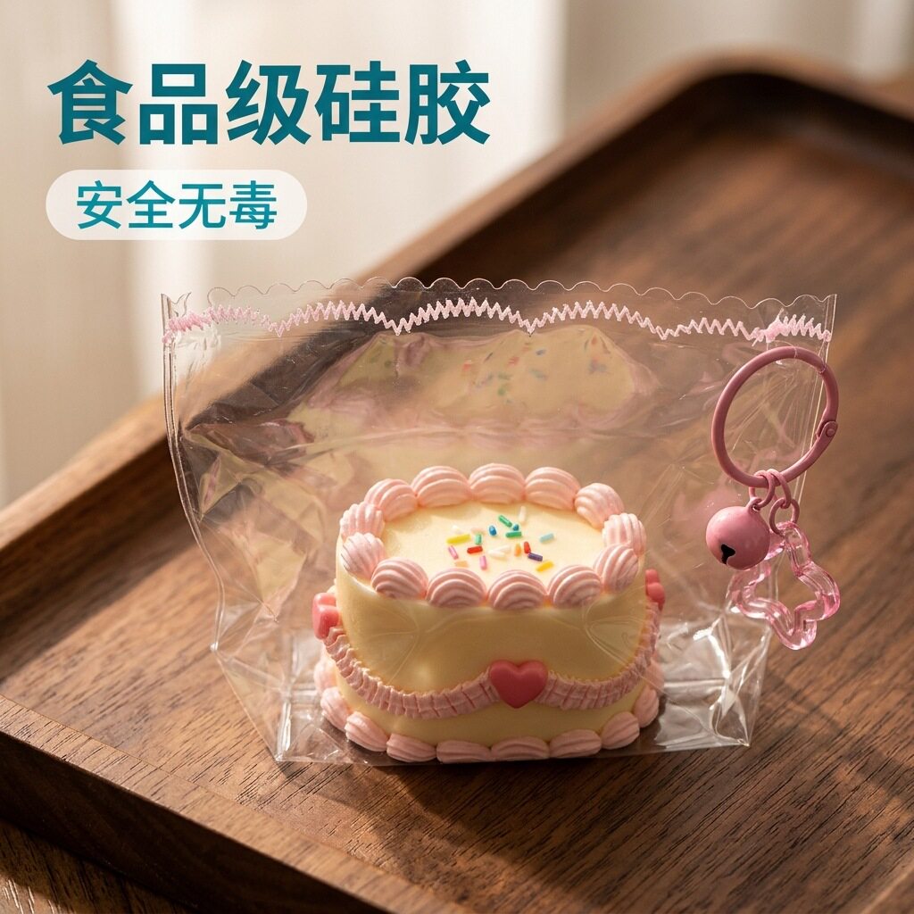 奶油爱心蛋糕捏捏乐食品级硅胶手工制作玩具创意慢回弹解压神器图片