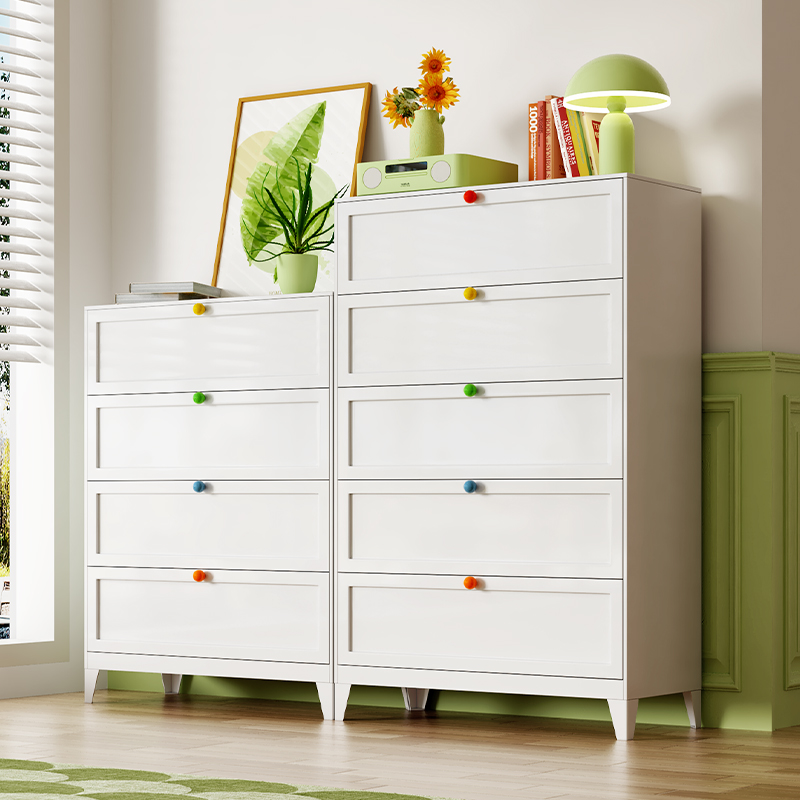 钢制五斗柜落地家用客厅沙发边柜卧室抽屉收纳柜多层儿童简易衣橱
