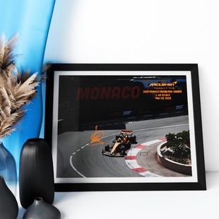 25F1诺里斯摩洛哥大奖赛冠军经典相框装饰照片墙桌摆挂件酒吧壁画