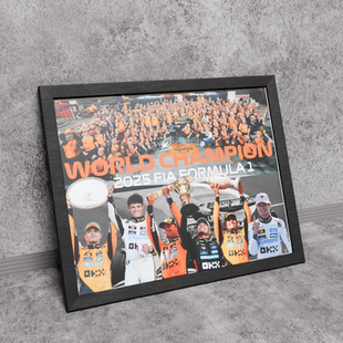 2025F1诺里斯世界冠军木质装饰相框照片墙桌摆挂框摆件酒吧壁画