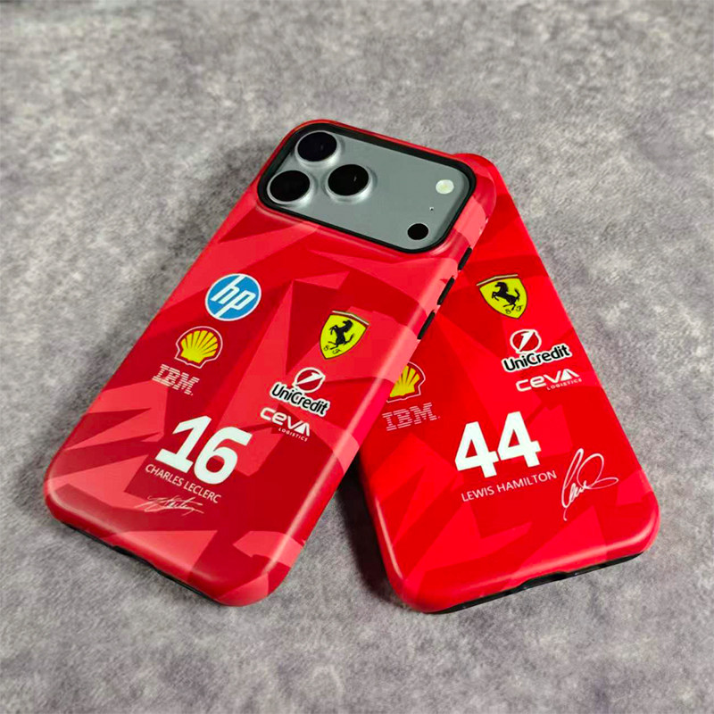 F1铁佛寺LA拉斯维加斯站特别涂装款菲林磨砂二合一手机壳CL16乐扣勒克莱尔车迷LH44汉密尔顿17air手机壳