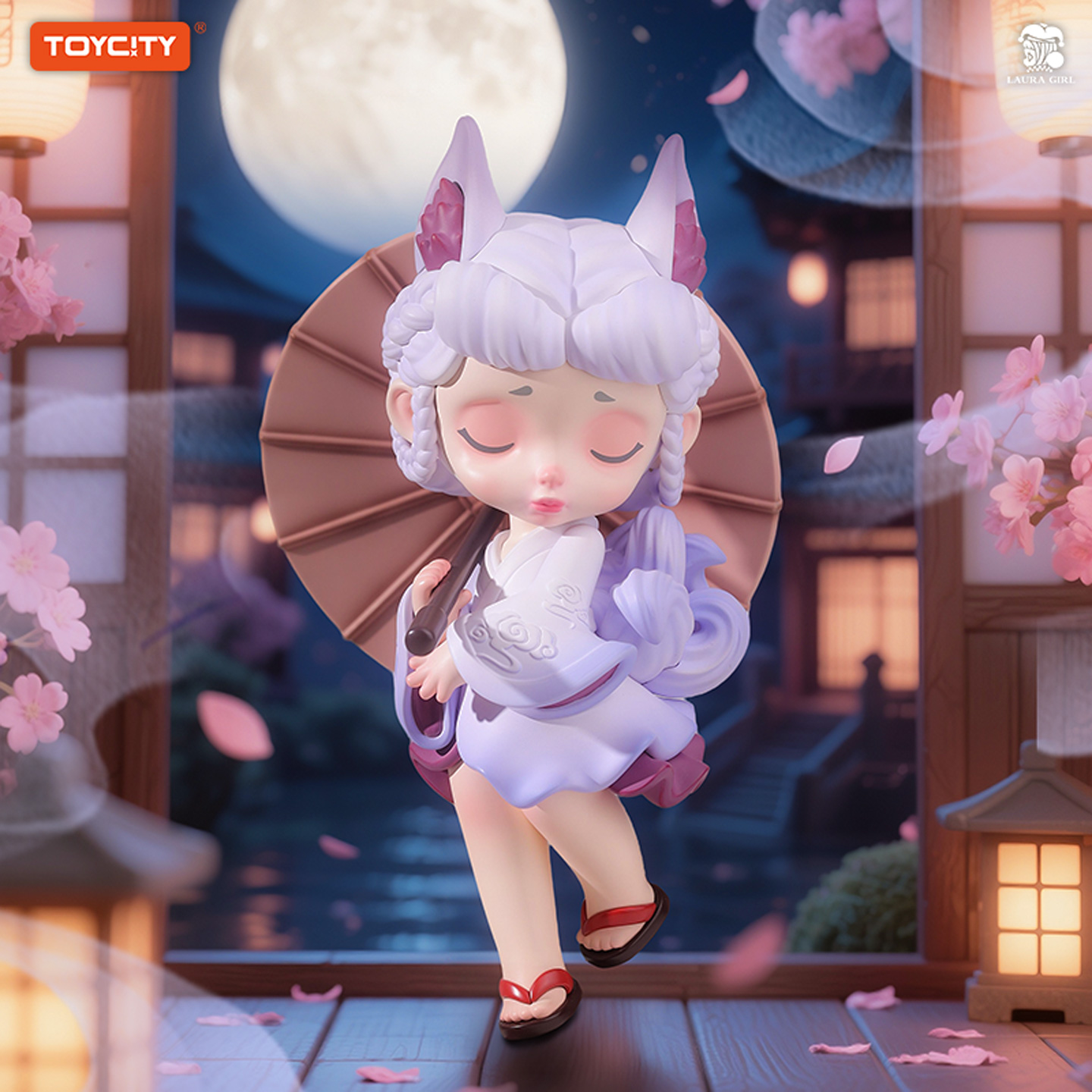TOYCITY玩具城市LAURA狐灵夜姬潮玩大体手办限定公仔女孩生日礼物