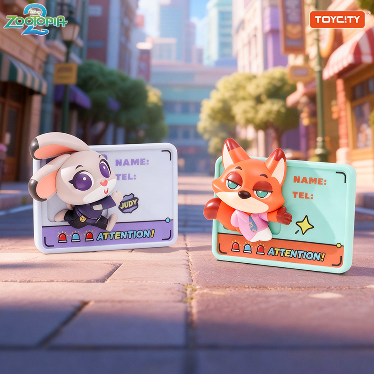 TOYCITY联名迪士尼疯狂动物城史迪奇尼克朱迪磁吸贴贴乐童话公仔