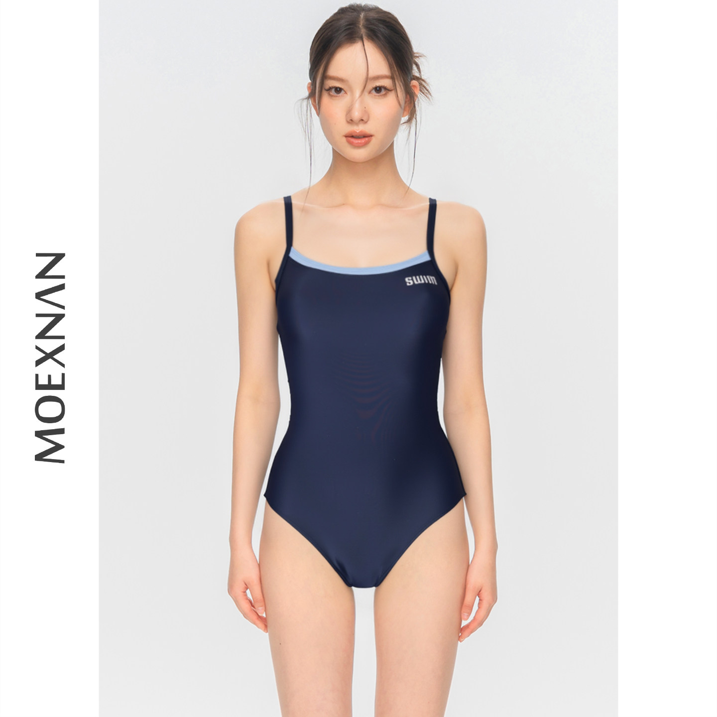 泳衣女高级感新款连体三角游泳衣小胸显瘦泡温泉游泳馆专用竞速