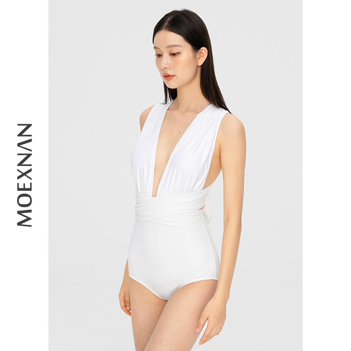 泳衣女新款性感连体时尚遮肚显瘦保守学生小胸少女显瘦泡温泉泳装