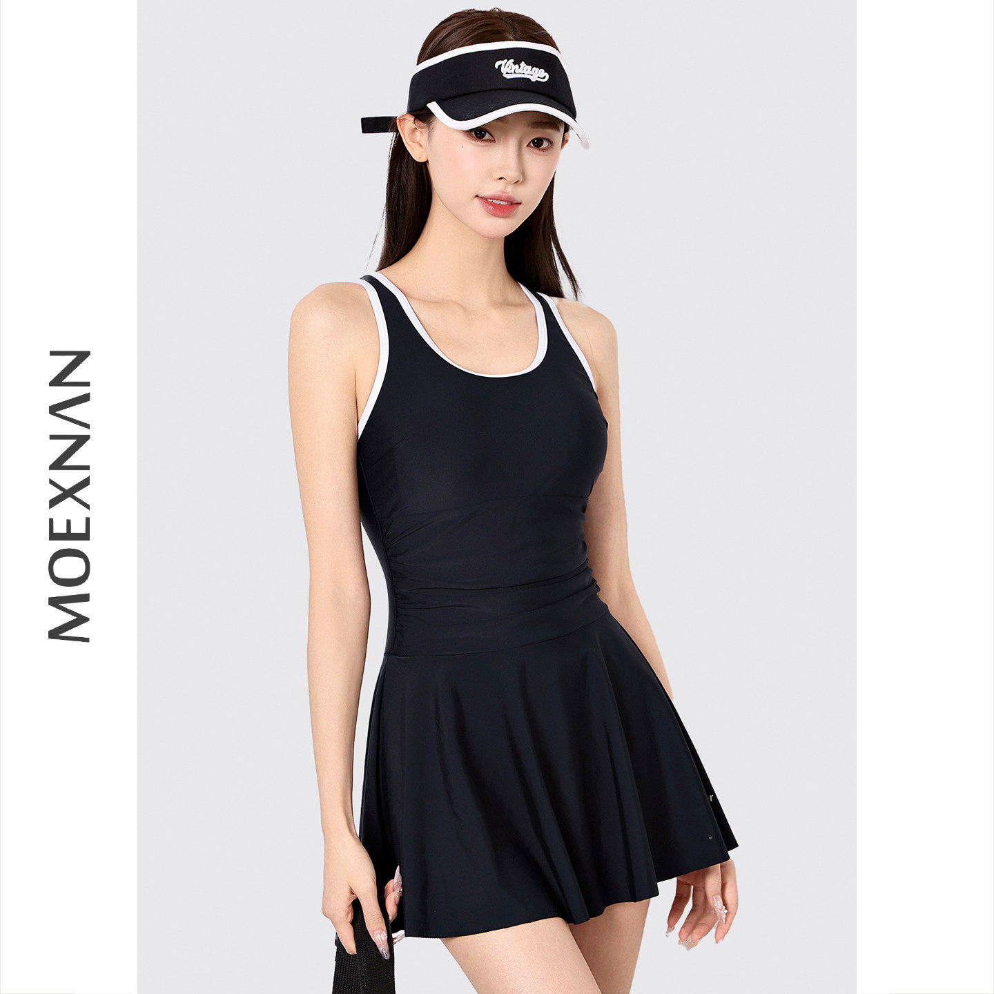 新款连体裙式泳衣女黑色保守显瘦遮肚性感小胸聚拢度假学生泡温泉,运动/瑜伽/健身/球迷用品,连体泳衣,淘宝优惠券,粉丝福利购,淘宝优惠卷