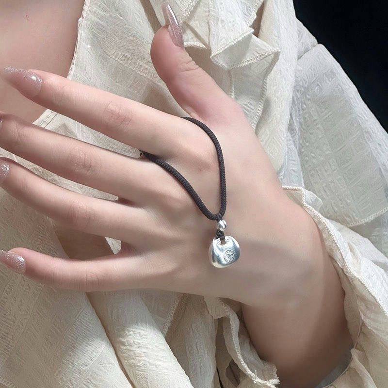 【大捡漏】小胖福吊坠编织项链高级简约小众锁骨链新款女神平安扣