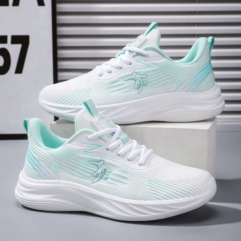 中考体育专用运动鞋女生初中生轻便跑步跳绳学生透气超轻减震跑鞋