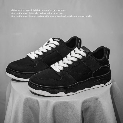 国潮鞋子男款板鞋男小众复古高街2024春夏新款学生厚底休闲鞋潮鞋