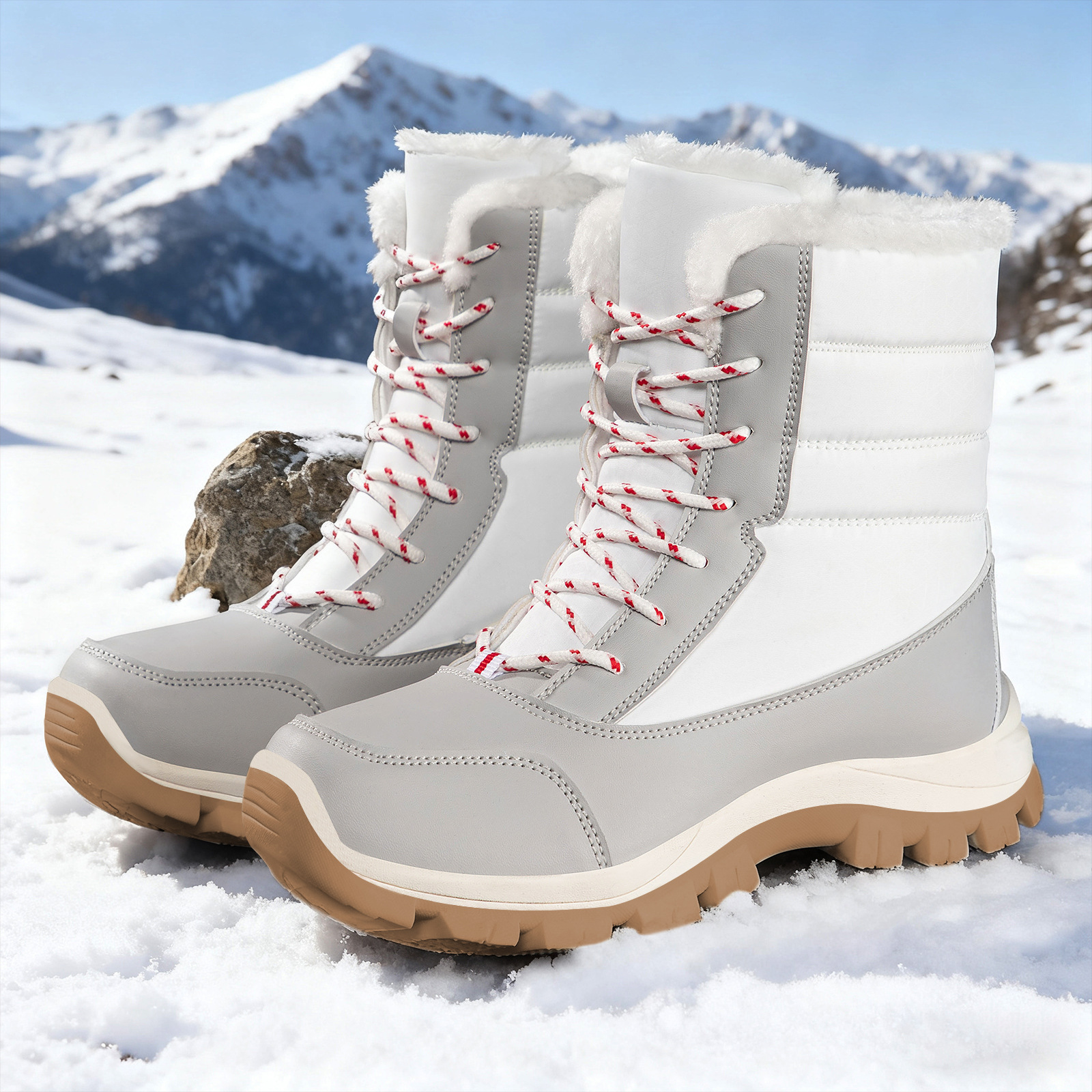 棉鞋女冬外穿雪地靴加厚加绒鞋防寒保暖棉靴冬季鞋跨境大码长筒靴