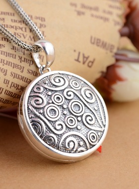 复古可打开圆形嘎乌盒复古圆形