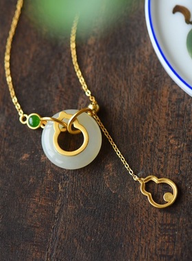 葫芦平安扣不分离项链吊坠创意设时尚计气质百搭吊坠项链女士款