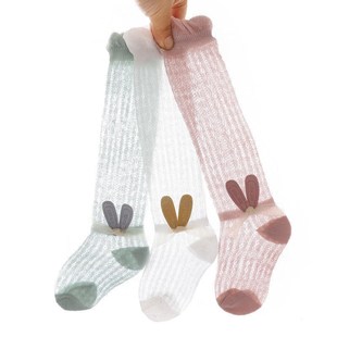 防蚊袜网眼镂空新生儿纯棉袜男女儿童过膝空调袜 婴儿袜子夏季 薄款