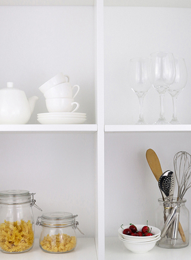 厨房橱柜格子酒杯轻奢风软装饰品