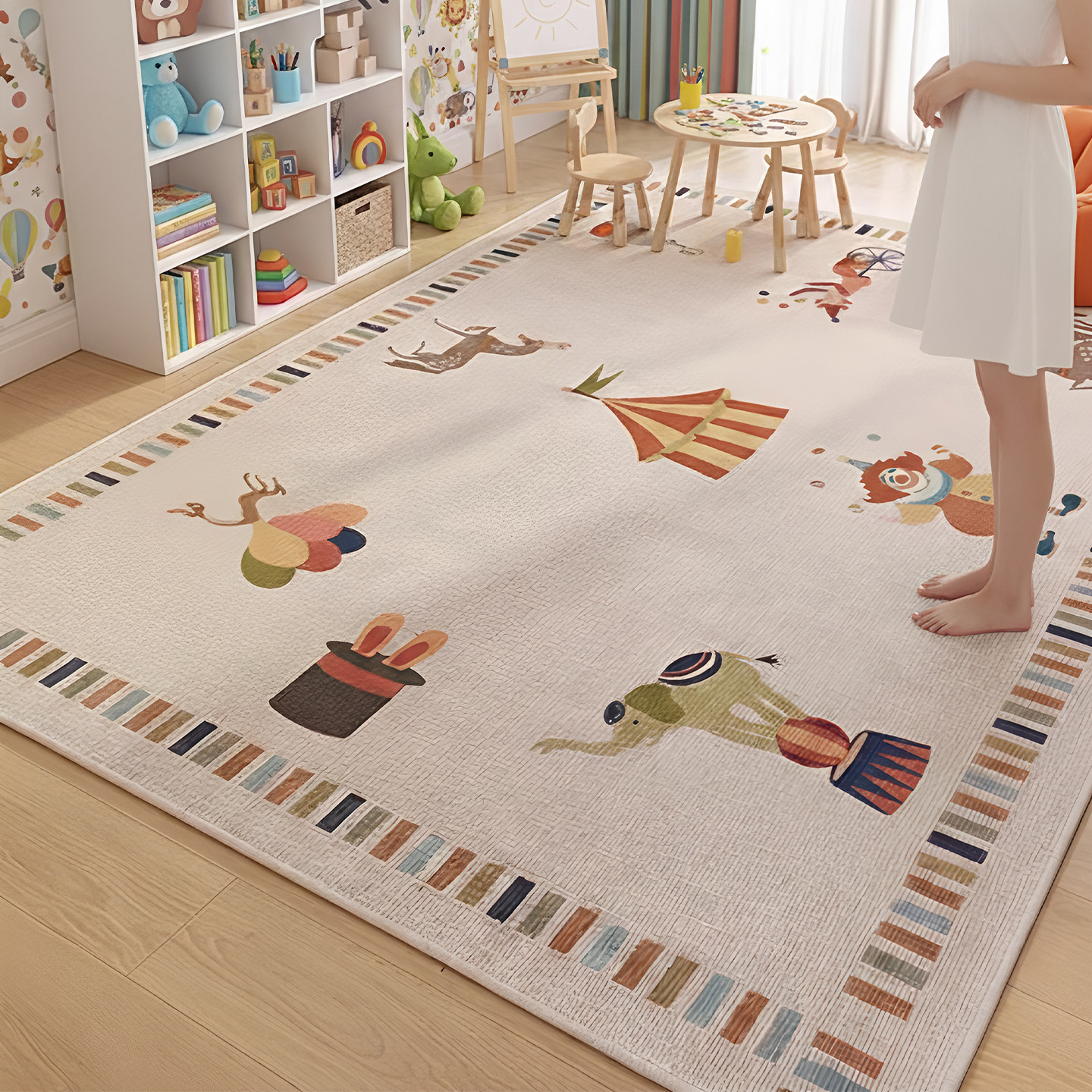 艾鸾地毯客厅书房爬行垫子卧室玩具婴儿爬爬垫地毯防滑地垫水晶绒