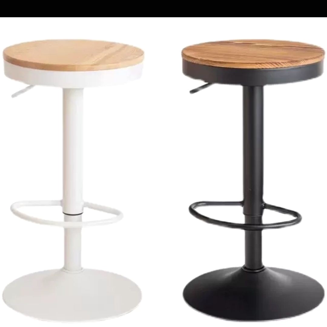 日式吧台椅升降旋转吧台凳轻奢家用时尚吧椅铁艺高脚椅子