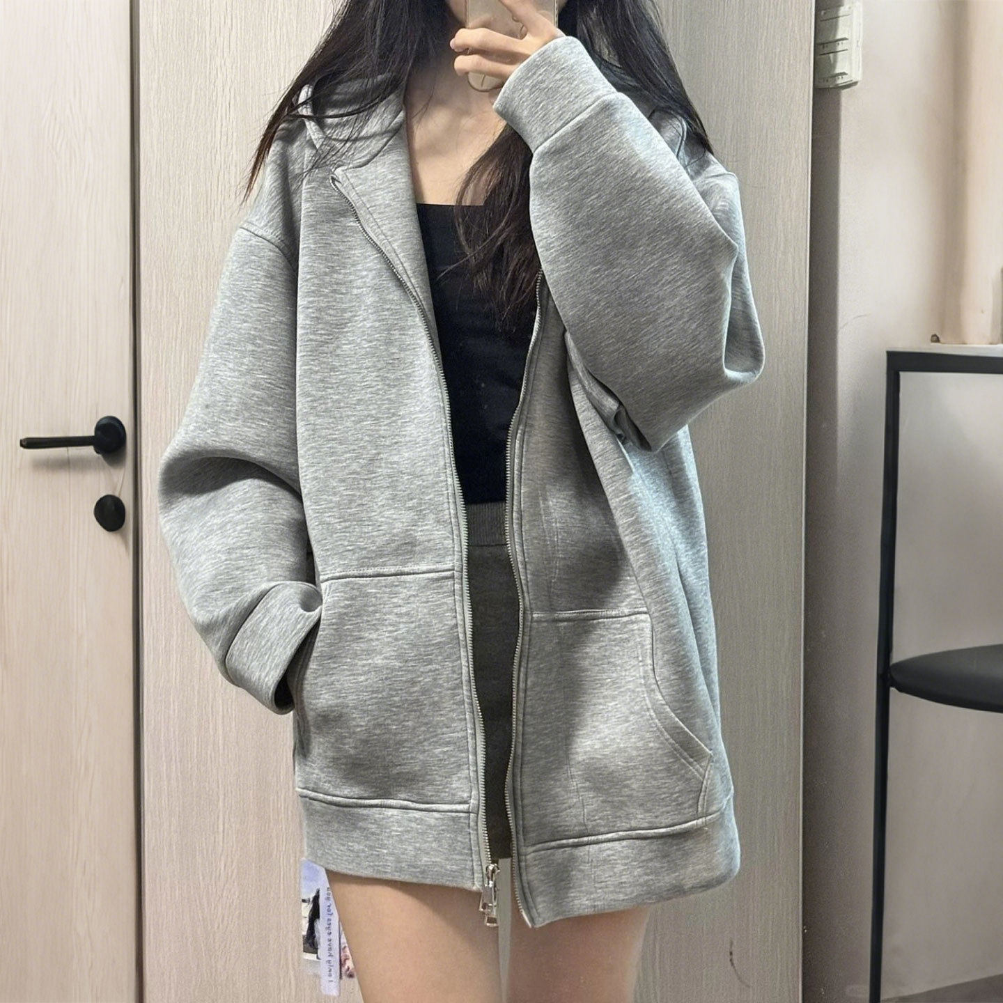 灰色连帽卫衣女冬季加绒加厚高级感2026新款宽松大码正品高端衣服,女装/女士精品,卫衣/绒衫,淘宝优惠券,粉丝福利购,淘宝优惠卷