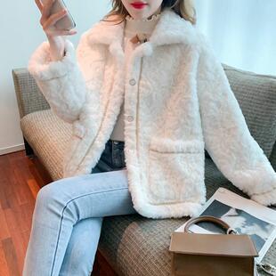 正品2025秋冬新款小香风气质短外套女加绒加厚羊羔绒年轻显瘦外套
