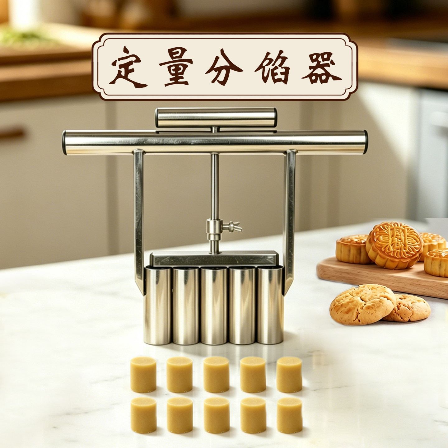 月饼分馅器糕点定量不锈钢分割器
