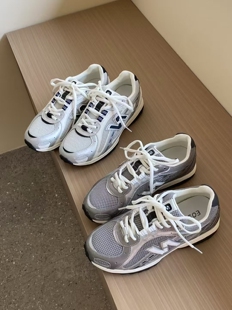 EOS复古徳训鞋女2025秋新款网面透气休闲平底运动鞋户外老爹板鞋