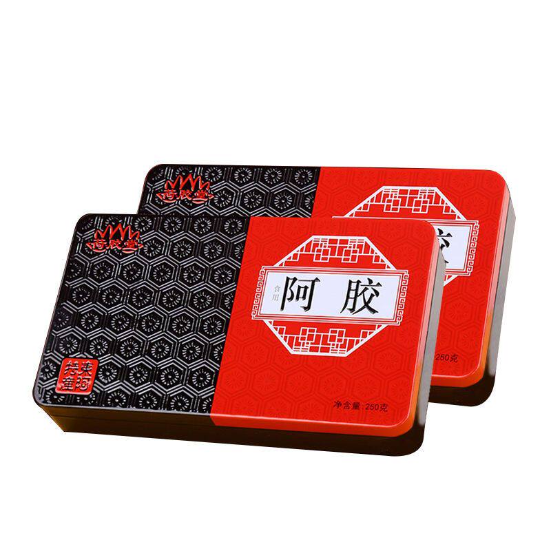 阿胶块500g山东正品铁盒阿胶东阿县正宗熬阿胶糕原料补阿胶片气血