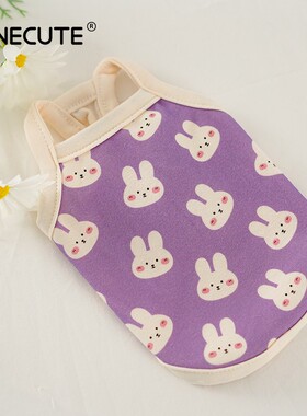 ONECUTE狗狗衣服夏季薄款背心兔子卡通图案小型犬比熊博美衣服