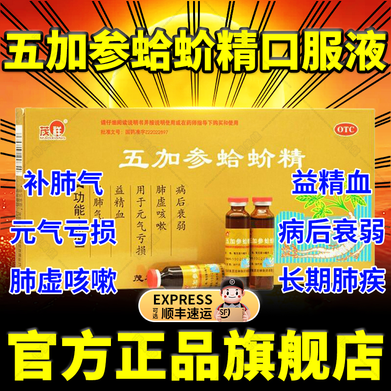五加参蛤蚧精口服液官方旗舰店补肺固本止咳喘补肝肾益精血专用XJ